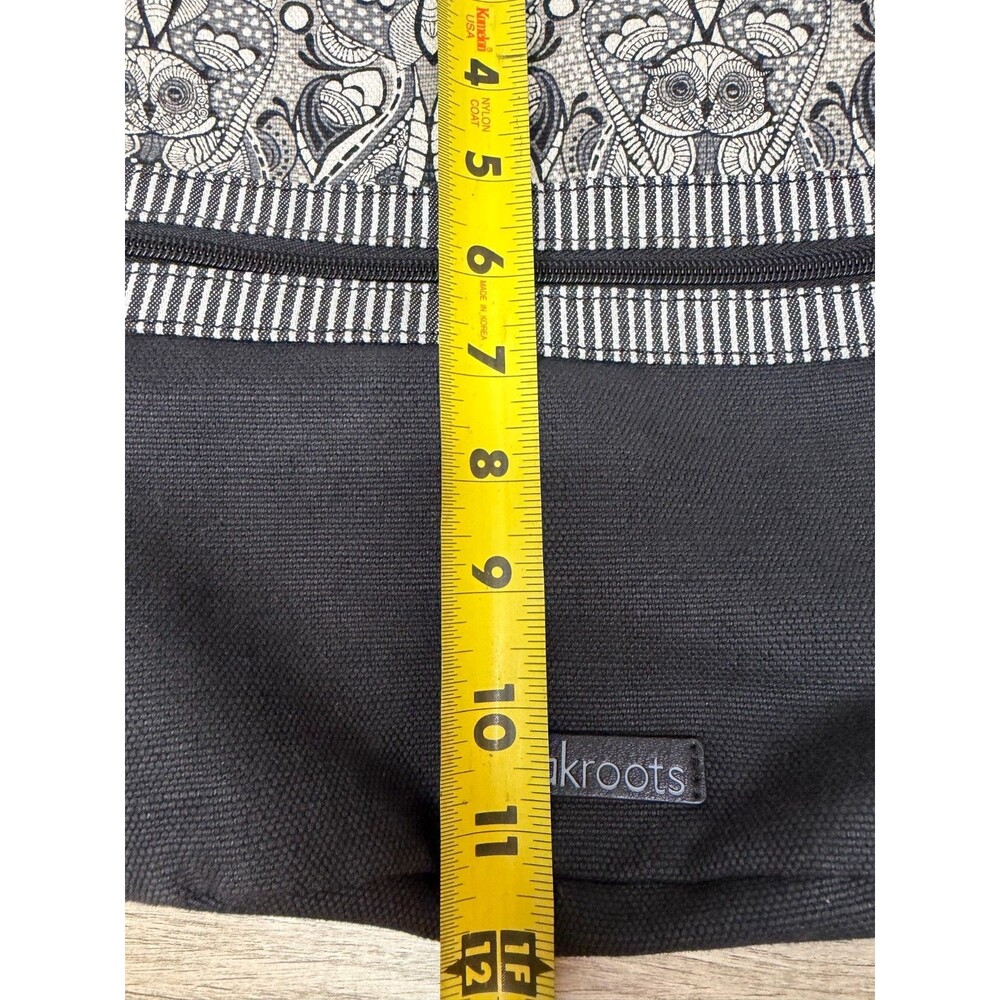 Sakroots Owl Shoulder Crossbody Bag Purse Bag Charm Tassels Black Off White Rare - Picture 15 of 16